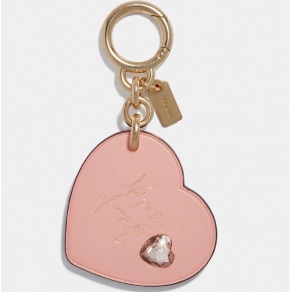 Coach Selena Gomez Heart Keychain Bag Charm - Picture 2 of 7